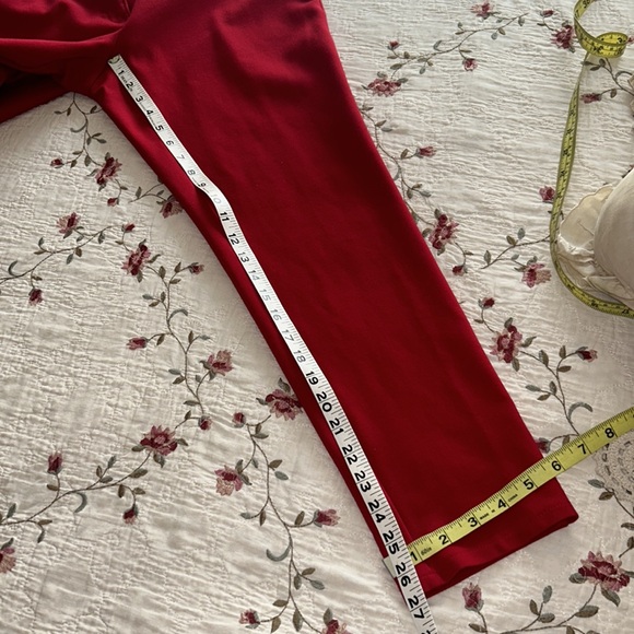 CHICO’S❤️SO SLIMMING Red Slim Ankle Pants Chico’s Size 0.5 Compares to US 6 - Picture 10 of 11